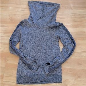 Heather Gray Hi-Neck Long Sleeve